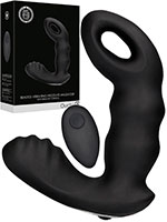 OUCH! Beaded Vibrating Prostate Massager - Negro