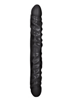 Veined Double Dong 31 cm - Negro