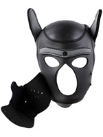 Puppy Play Dog Mask - Black/Grey