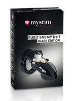 Mystim Pubic Enemy n 1 - Jaula para el Pene - Black Edition