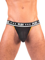 - Push - Premium Mesh Jock - negro/amarillo