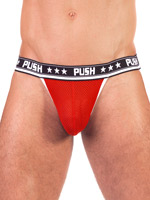 - Push - Premium Mesh Jock - rojo/blanco