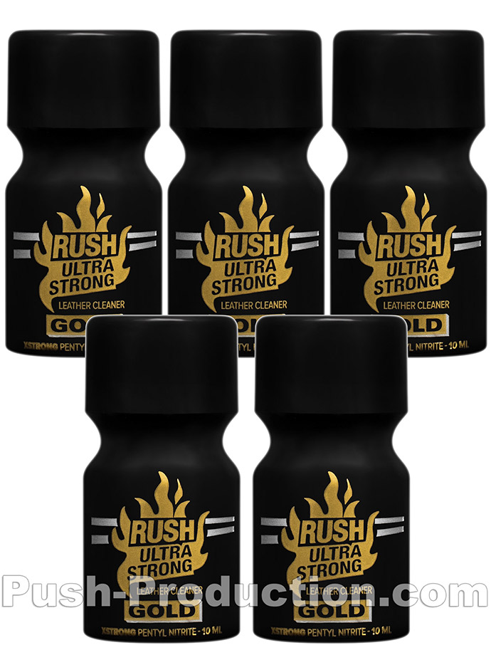 5 x RUSH ULTRA STRONG GOLD LABEL pequeo - PACK
