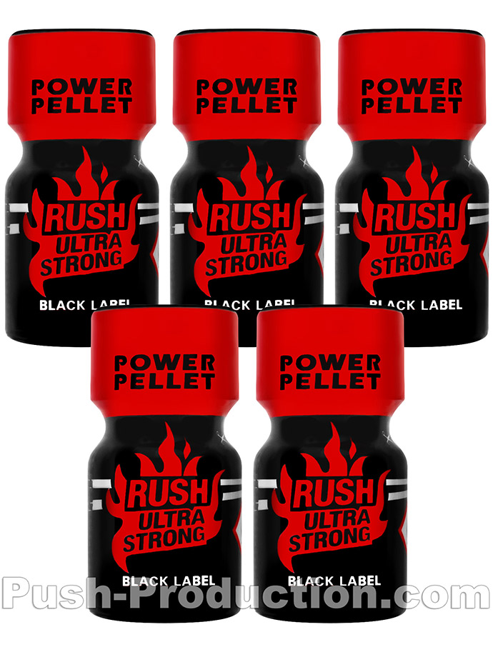 5 x RUSH ULTRA STRONG BLACK LABEL pequeo - PACK