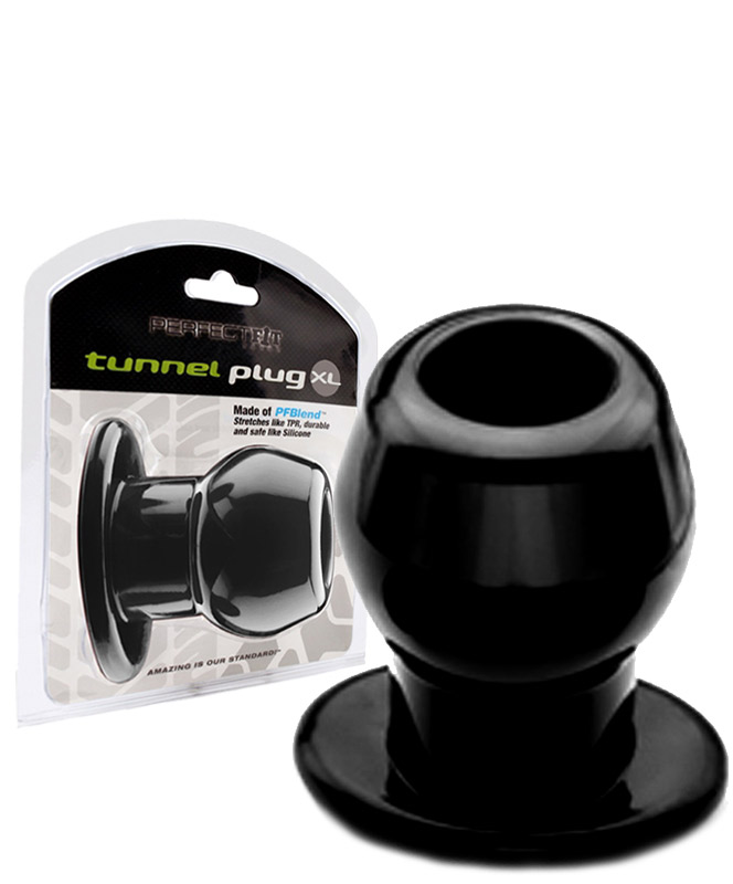 Ass Tunnel Plug negro - Extra Large